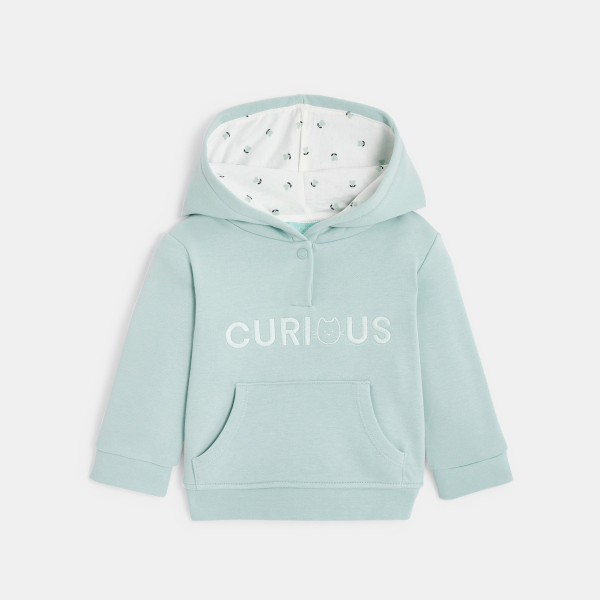 سترة من الصوف الناعم أخضر مزين بتطريز للفتيات الصغيرات